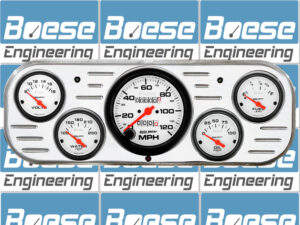 1937-1938 Chevy Car Aluminum Dash Insert w/ Auto Meter Phantom Gauges