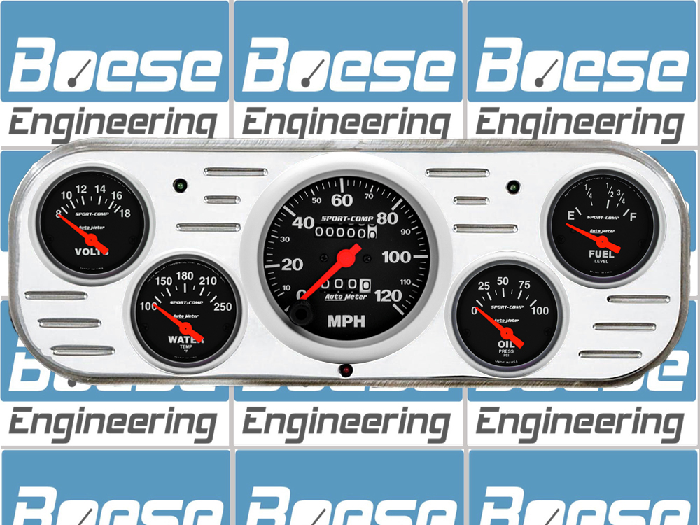 1937-1938 Chevy Car Aluminum Dash Insert w/ Sport-Comp Gauges