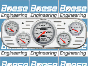 1937-1938 Chevy Car Aluminum Dash Insert w/ Ultra-Lite Gauges