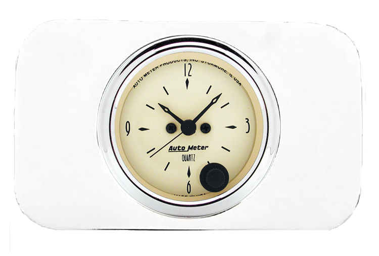 1937-1938 Chevy Car Clock Inserts w/ Auto Meter Street Rod Series Clocks - Image 5