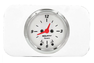 1937-1938 Chevy Car Clock Inserts w/ Auto Meter Street Rod Series Clocks