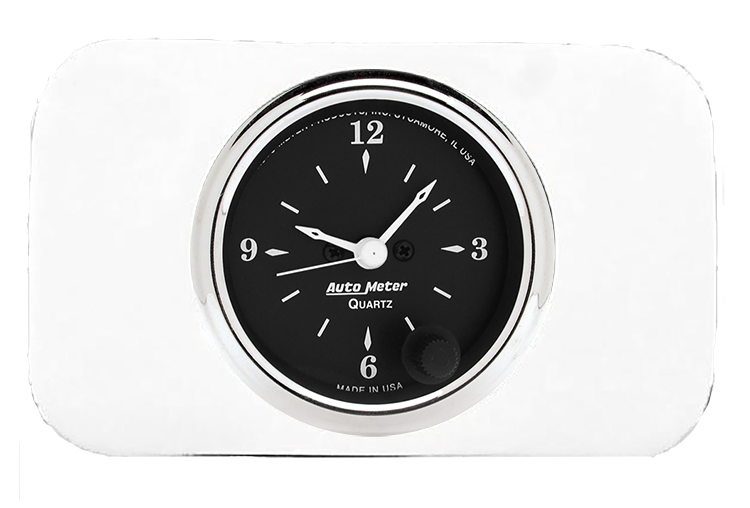 1937-1938 Chevy Car Clock Inserts w/ Auto Meter Street Rod Series Clocks - Image 3