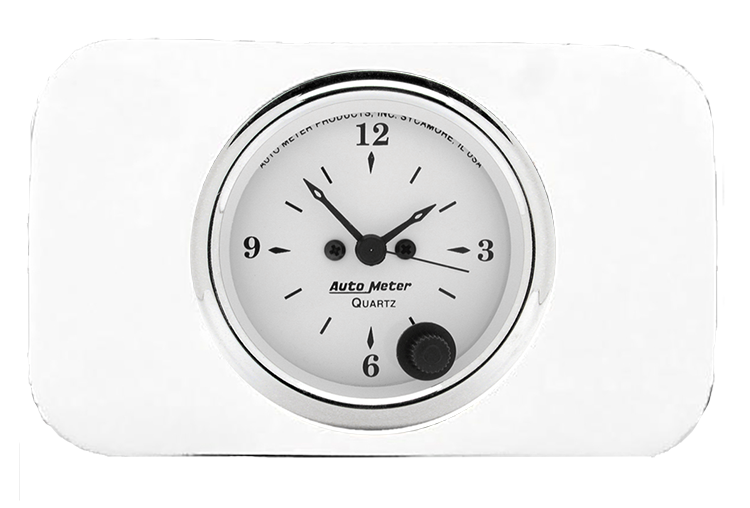 1937-1938 Chevy Car Clock Inserts w/ Auto Meter Street Rod Series Clocks - Image 2