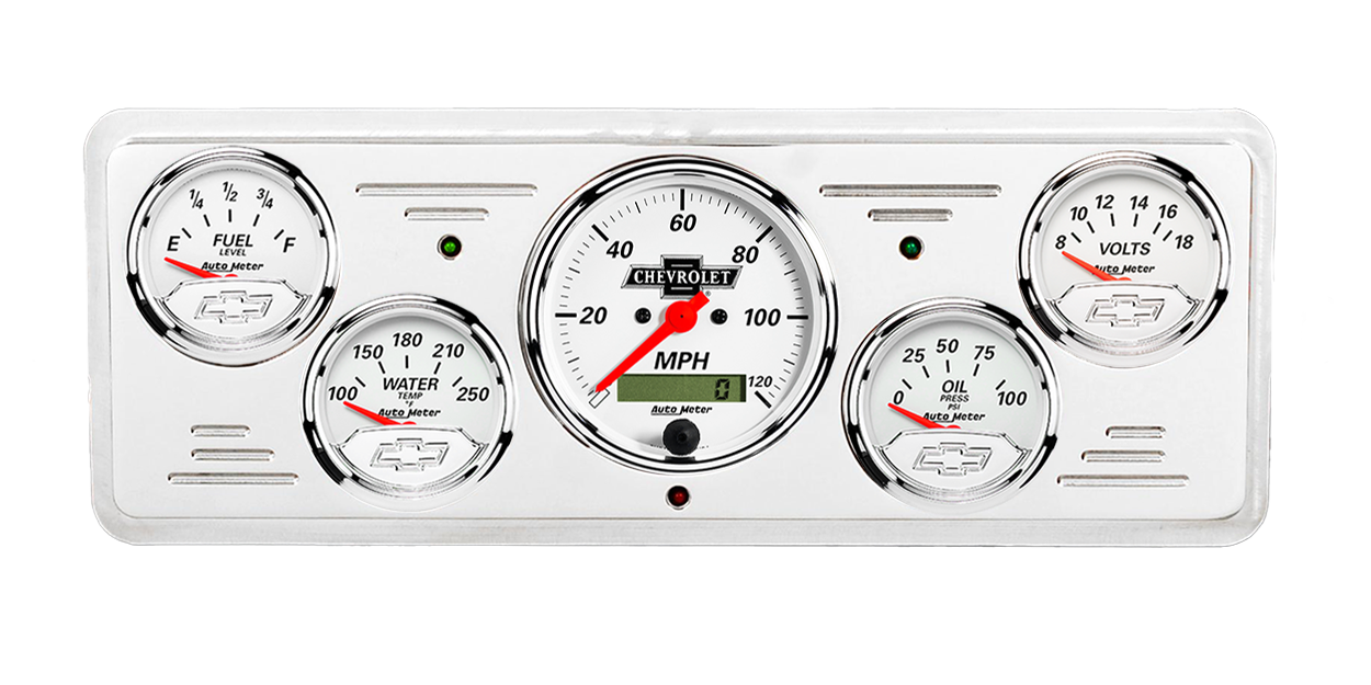 1939 Chevy Car Billet Aluminum Gauge Panel With Auto Meter Chevy Vintage Gauges