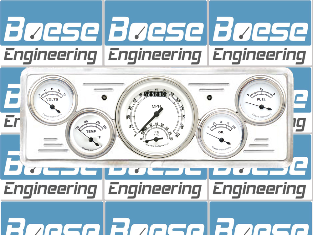1939 Chevy Car Billet Aluminum 5 Gauge Panel w/ Classic Instruments Gauges (Ultimate Speedometer) - Image 4
