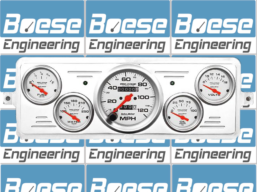 1939 Chevy Car Billet Aluminum Gauge Panel w/ Ultra-Lite gauges