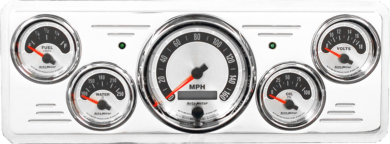 1939 Chevy Car Billet Aluminum Dash Insert w Auto Meter American Muscle Gauges