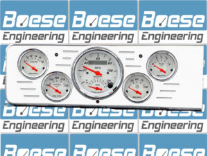 1940 Chevy Car Billet Aluminum Gauge Panel w Auto Meter Street Rod Series Gauges (Speedo/Tach)