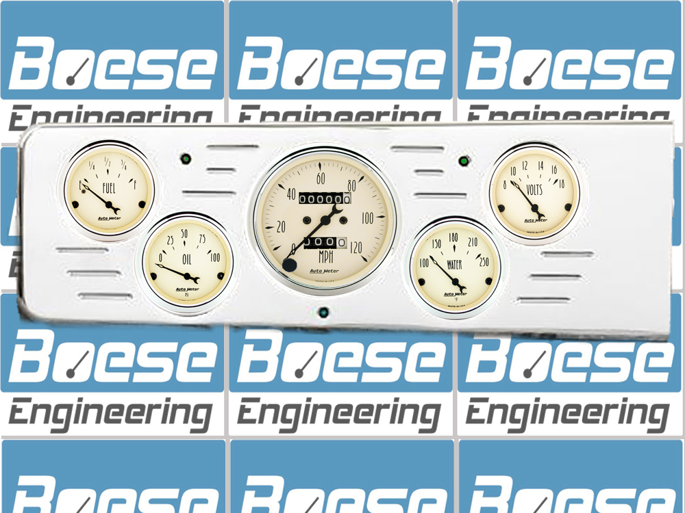 1940 Chevy Car Billet Aluminum Gauge Panel With Auto Meter Street Rod series gauges