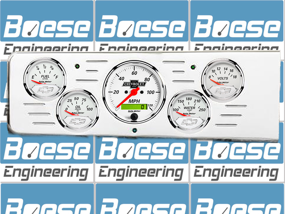 1940 Chevy Car Billet Aluminum Gauge Panel With Auto Meter Chevy Vintage Gauges