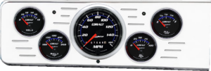 1940 Chevy Car Billet Aluminum Gauge Panel w/ Auto Meter Cobalt Gauges