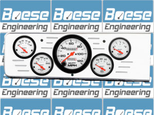 1940 Chevy Car Billet Aluminum Gauge Panel w/ Auto Meter Phantom gauges