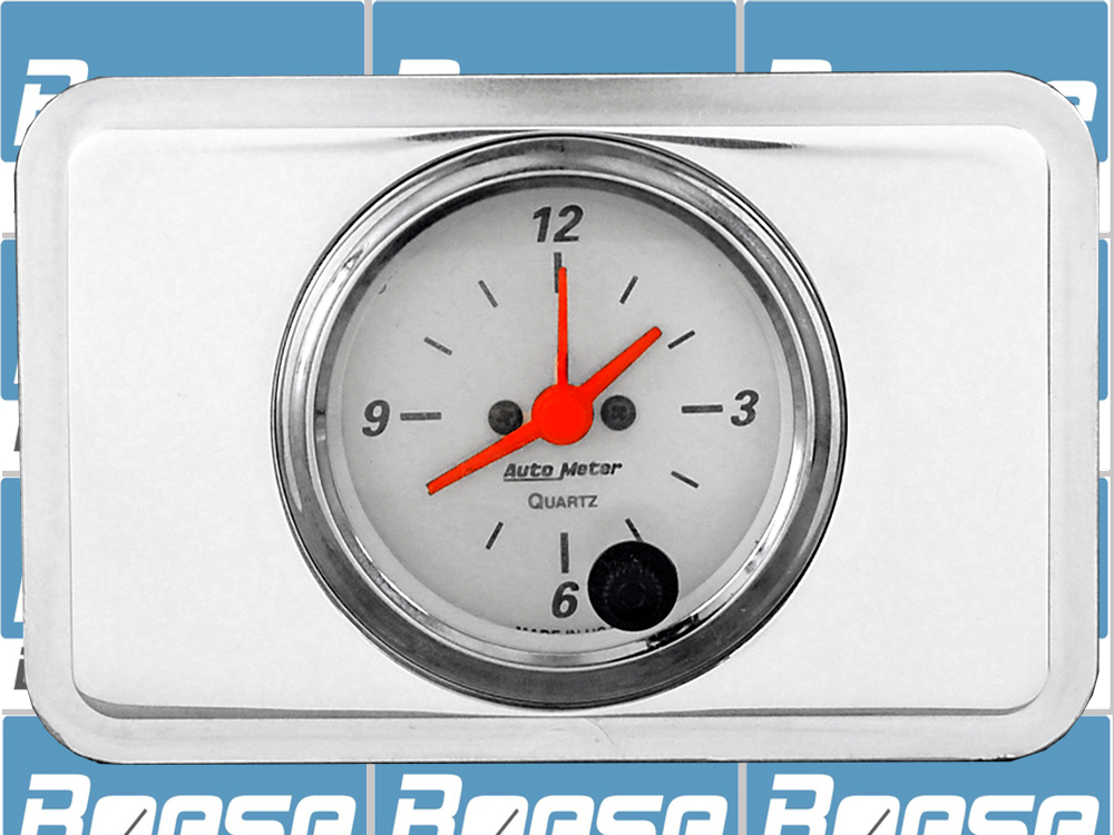 1940 Chevy Car Clock Inserts w/ Auto Meter Street Rod Series Clocks