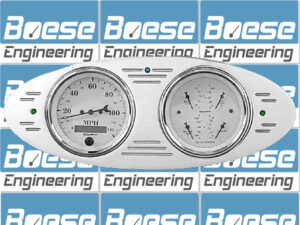 1932 Ford Car Billet Aluminum Gauge Panel w/ Auto Meter Street Rod Series Gauges