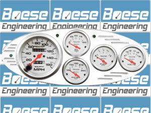 1932 Ford Car Billet Aluminum Gauge Panel w/ Ultra-Lite gauges