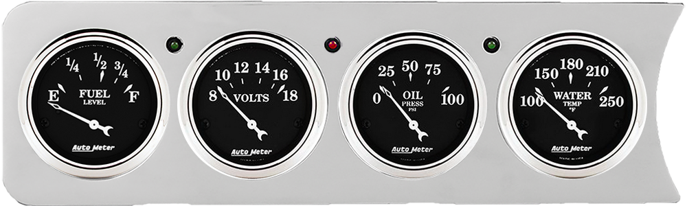 1941-1948 Chevy Car 4 Gauge Panel w/ AutoMeter Street Rod Series Gauges - Image 3