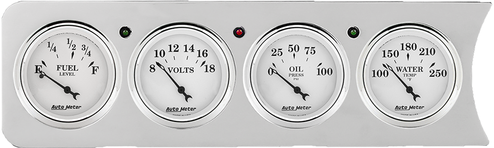 1941-1948 Chevy Car 4 Gauge Panel w/ AutoMeter Street Rod Series Gauges - Image 4