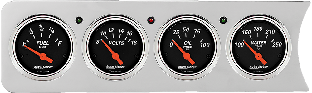 1941-1948 Chevy Car 4 Gauge Panel w/ AutoMeter Street Rod Series Gauges - Image 6