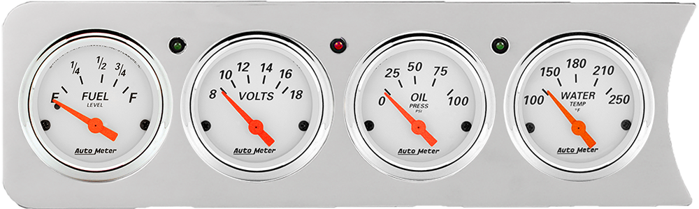 1941-1948 Chevy Car 4 Gauge Panel w/ AutoMeter Street Rod Series Gauges - Image 5