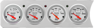 1941-1948 Chevy Car 4 Gauge Insert w/ Auto Meter Ultra-Lite Gauges