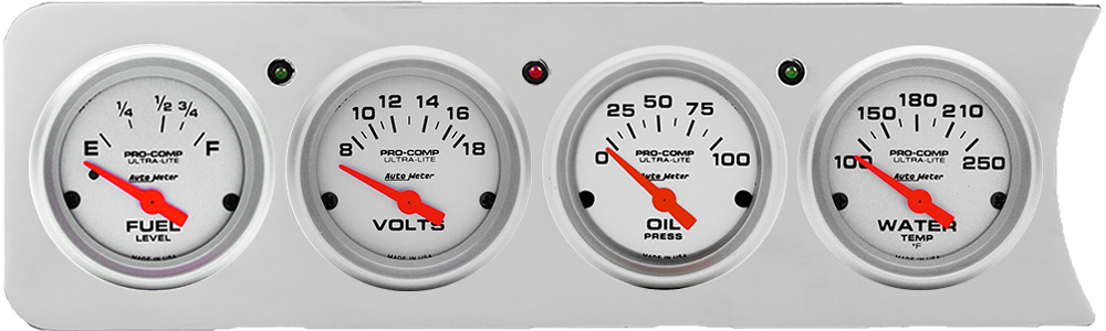 1941-1948 Chevy Car 4 Gauge Insert w/ Auto Meter Ultra-Lite Gauges