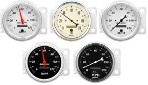1941-1948 Chevy Car Aluminum Speedometer Insert w/ AutoMeter Street Rod Series Speedometer