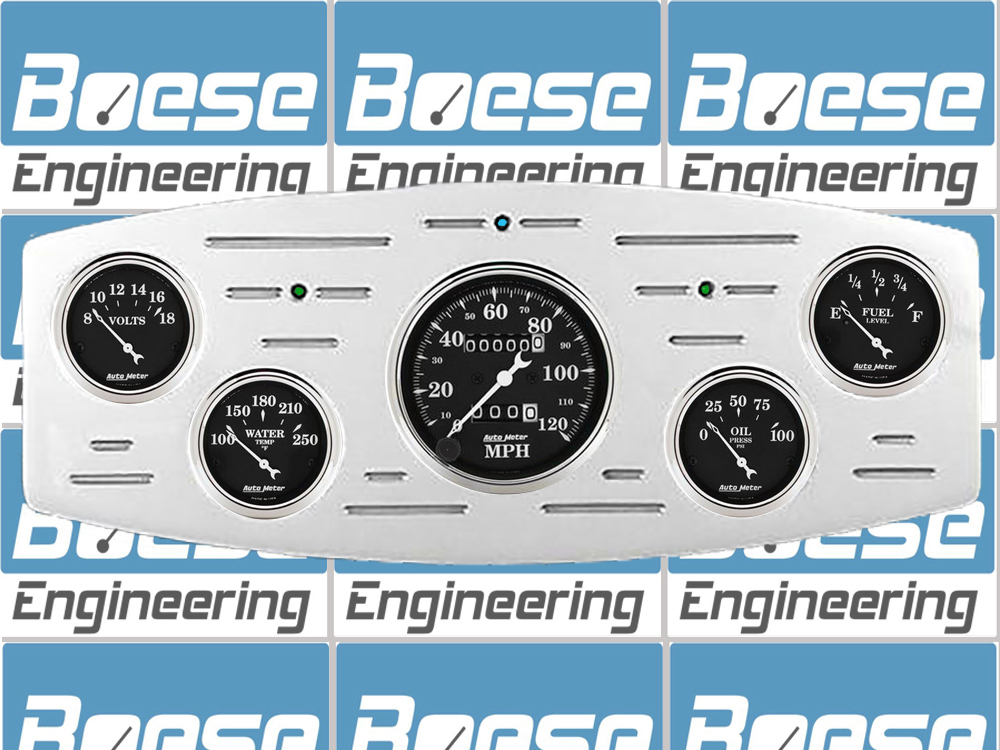 1933-1934 Dodge Car Billet Aluminum Gauge Panel w/ Auto Meter Street Rod series gauges - Image 2