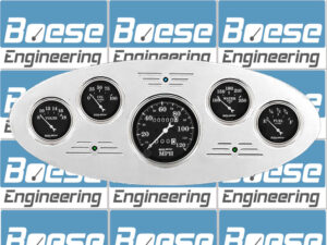 1933-1934 Plymouth Billet Aluminum Gauge Panel w/ Auto Meter Street Rod series gauges