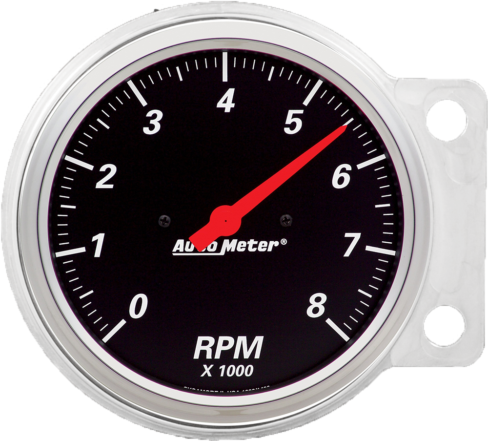 1941-1948 Chevy Car Aluminum Tachometer Insert w/ AutoMeter Street Rod Series Tachometer - Image 4