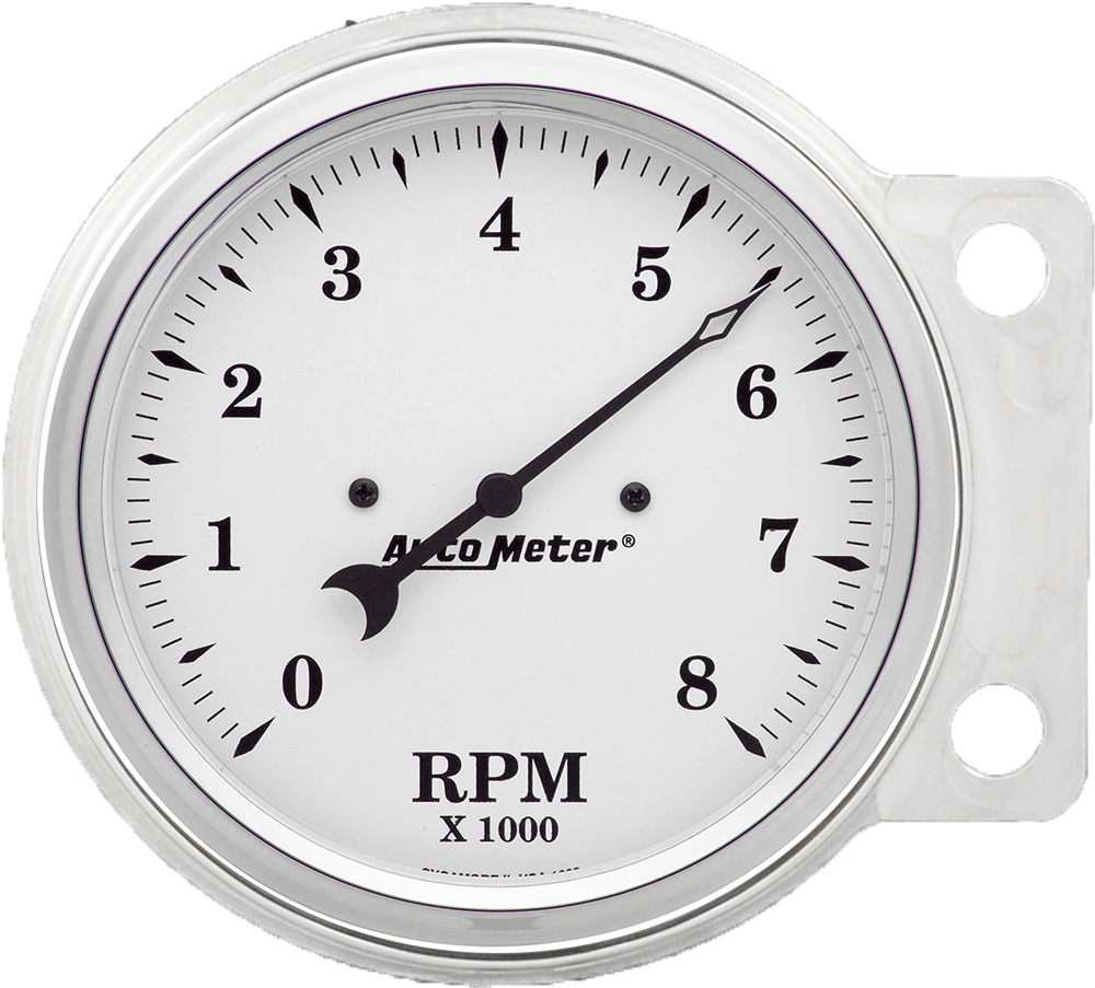 1941-1948 Chevy Car Aluminum Tachometer Insert w/ AutoMeter Street Rod Series Tachometer - Image 2