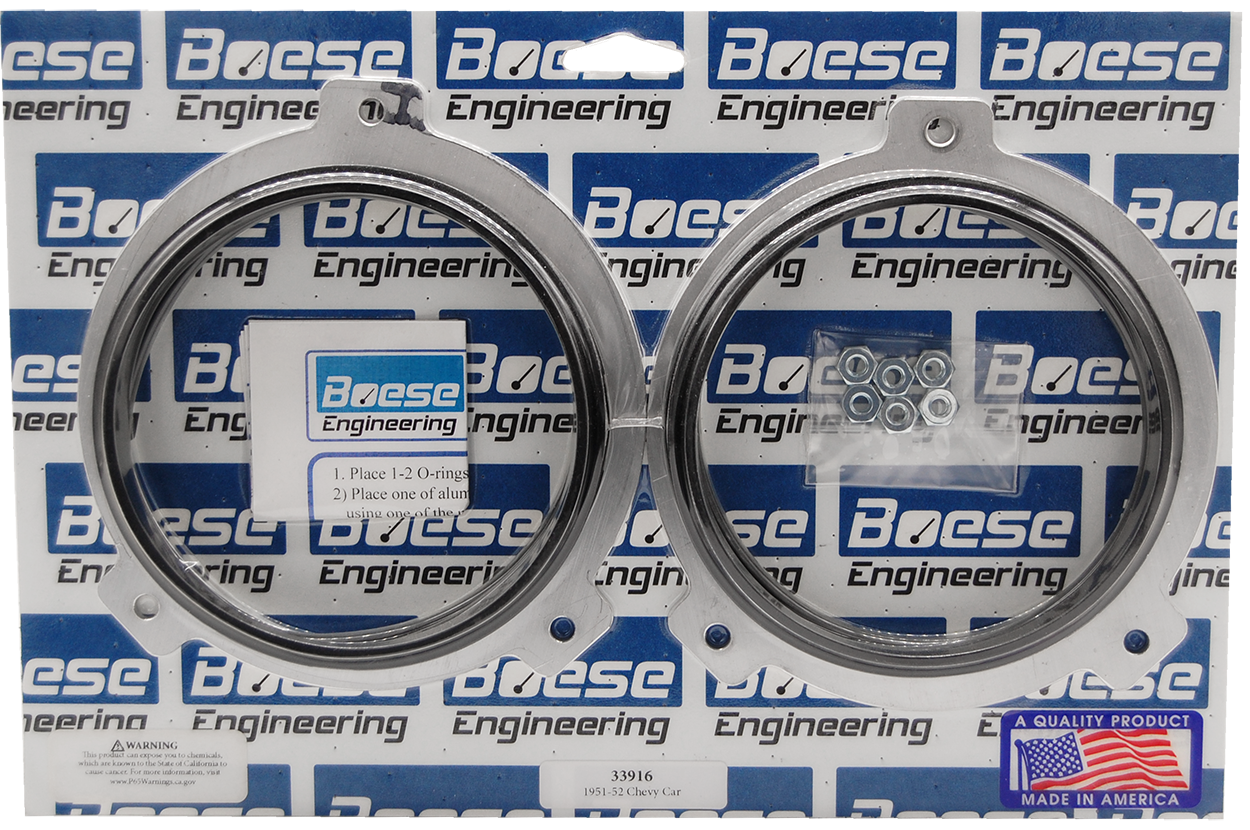 1951-1952 Chevy Car Aluminum Adapter Rings for 5" Quads (Auto Meter, Classic Instruments or Dolphin) - Image 2