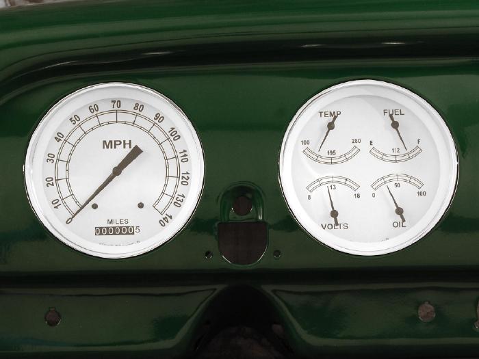 1951-1952 Chevy Car Billet Aluminum Adapter Panels w/ Classic Instruments Gauges