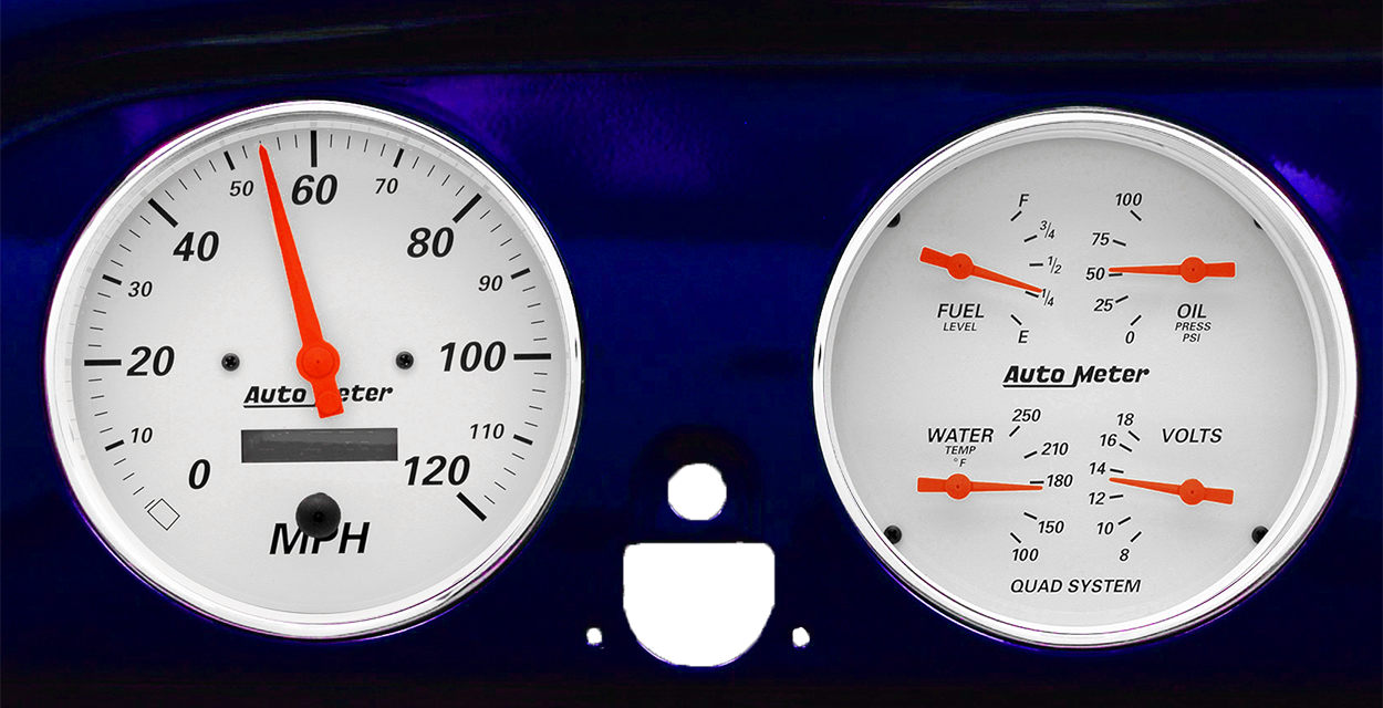 1951-1952 Chevy Car Billet Aluminum Adapter Rings AutoMeter Street Rod Series Gauges - Image 6