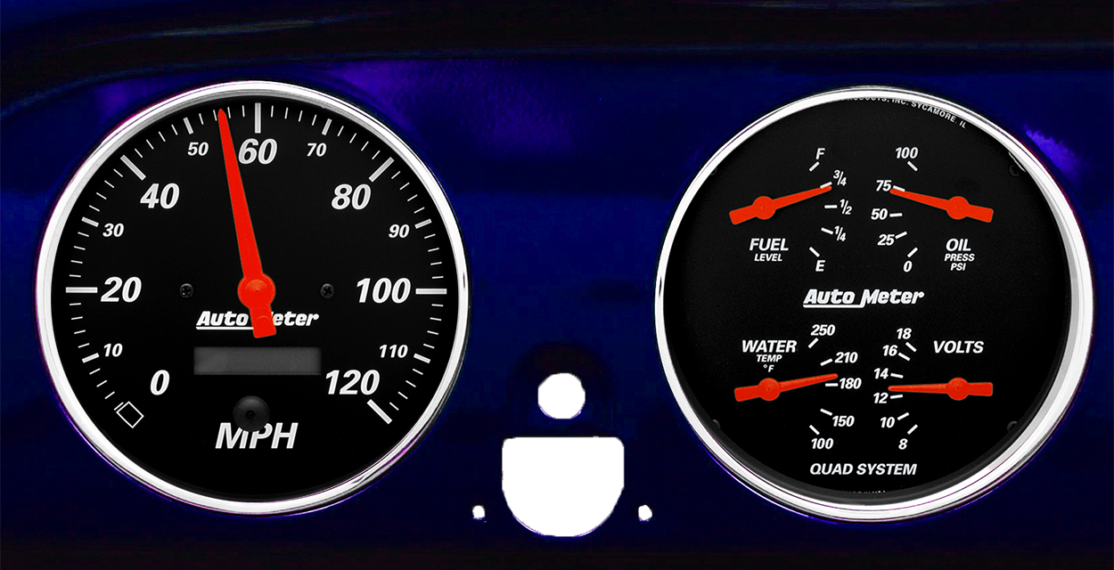 1951-1952 Chevy Car Billet Aluminum Adapter Rings AutoMeter Street Rod Series Gauges - Image 5