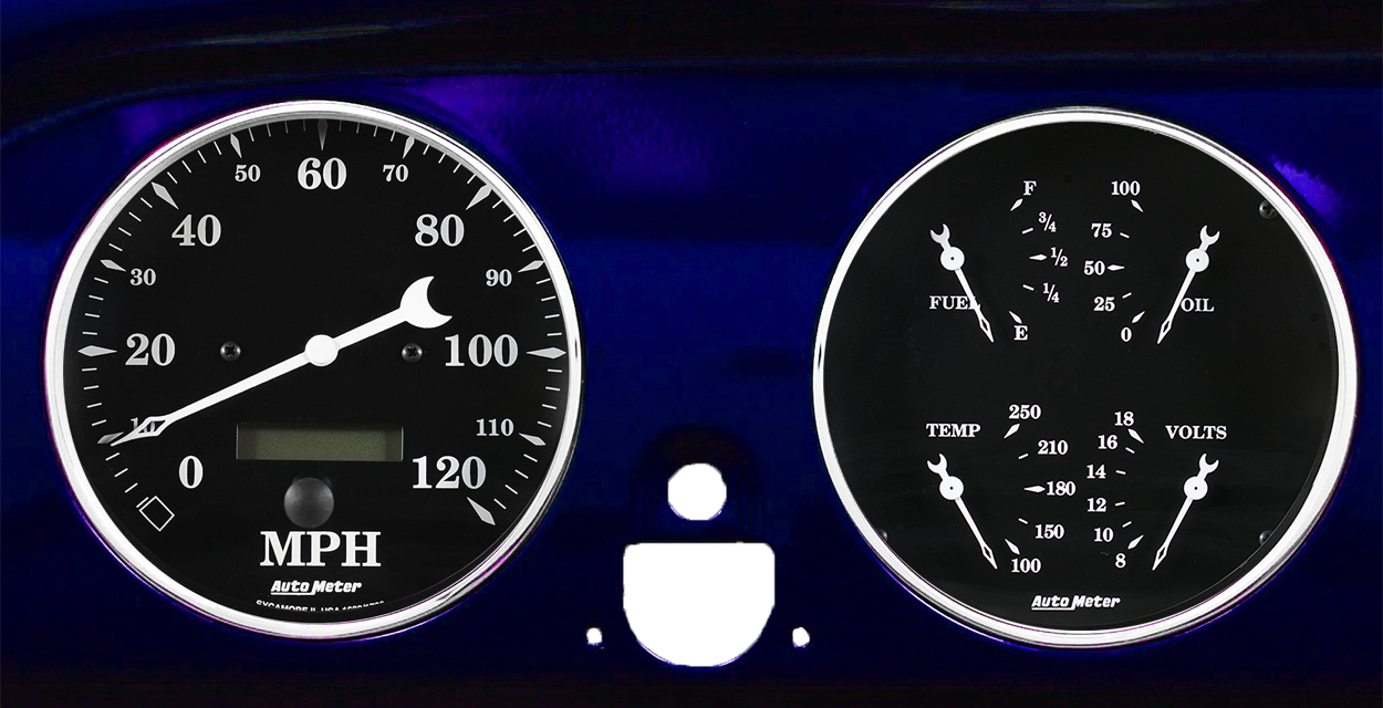 1951-1952 Chevy Car Billet Aluminum Adapter Rings AutoMeter Street Rod Series Gauges - Image 2