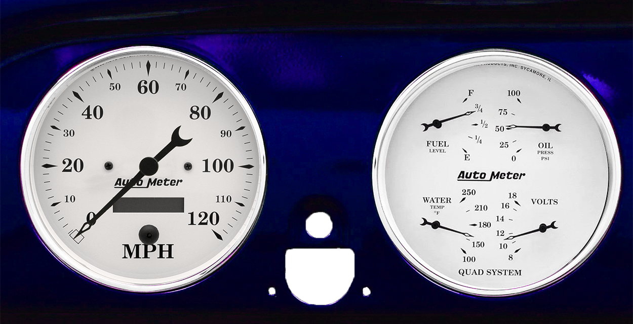 1951-1952 Chevy Car Billet Aluminum Adapter Rings AutoMeter Street Rod Series Gauges - Image 3