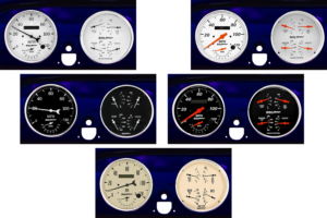 1951-1952 Chevy Car Billet Aluminum Adapter Rings AutoMeter Street Rod Series Gauges (Speedo/Tach)