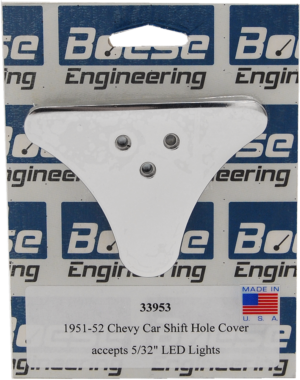 1951-1952 Chevy Car Aluminum Shift Hole Cover (accepts 5/32" LED lights)