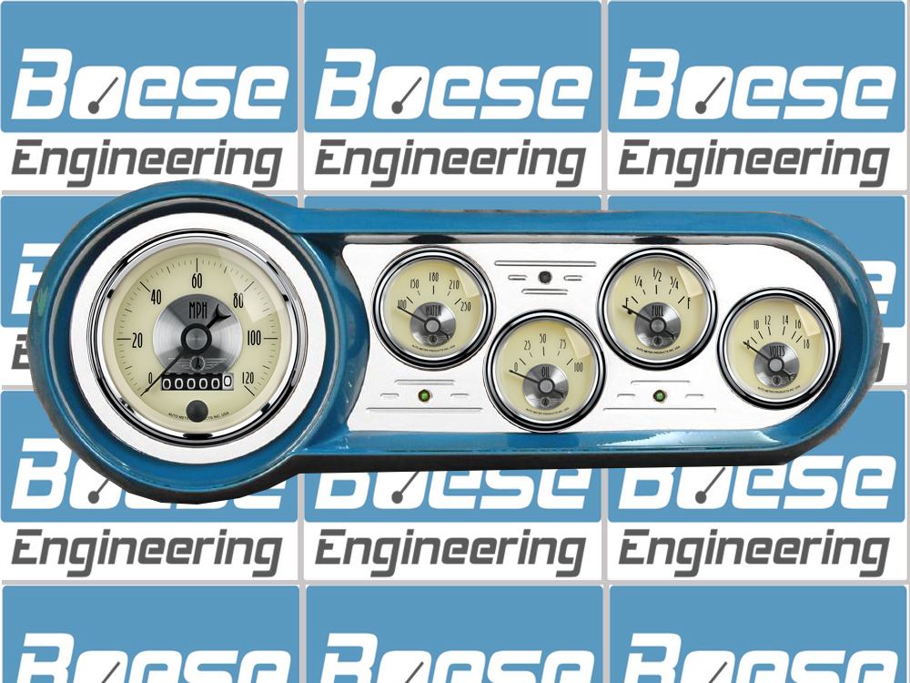 1953-1954 Chevy Car Billet Aluminum 5 Gauge Panel w/ Auto Meter Prestige Series