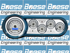 1953-1954 Chevy Car Billet Aluminum Gauge Panel w/ Dakota Digital VHX-1050 Silver Alloy Gauges