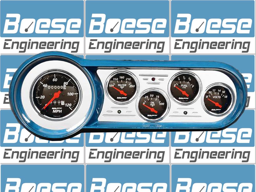 1953-1954 Chevy Car Billet Aluminum Gauge Panel w/ Auto Meter Street Rod series gauges - Image 2