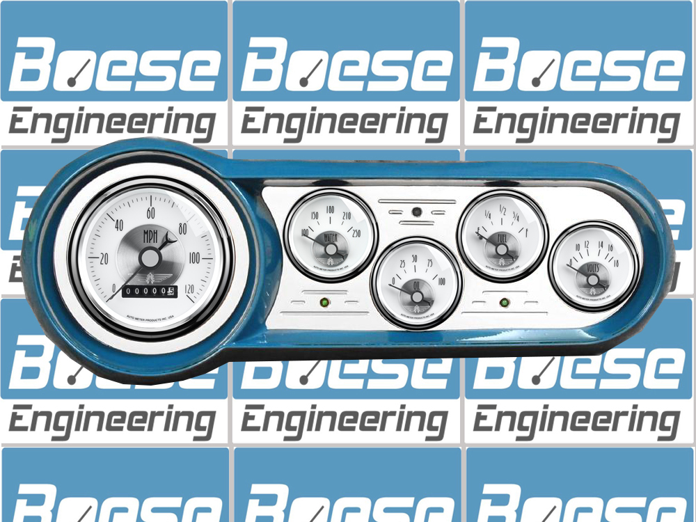 1953-1954 Chevy Car Billet Aluminum 5 Gauge Panel w/ Auto Meter Prestige Series - Image 3
