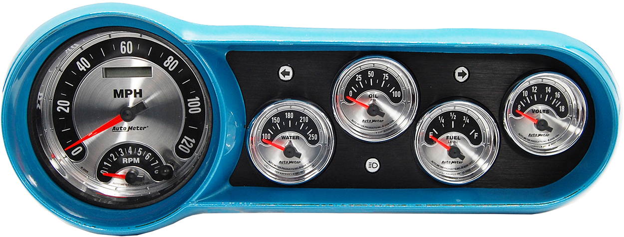 1953-1954 Chevy Car Billet Aluminum Dash Insert w/ Auto Meter American Muscle Gauges