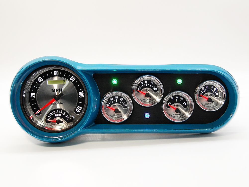 1953-1954 Chevy Car Billet Aluminum Dash Insert w/ Auto Meter American Muscle Gauges - Image 2