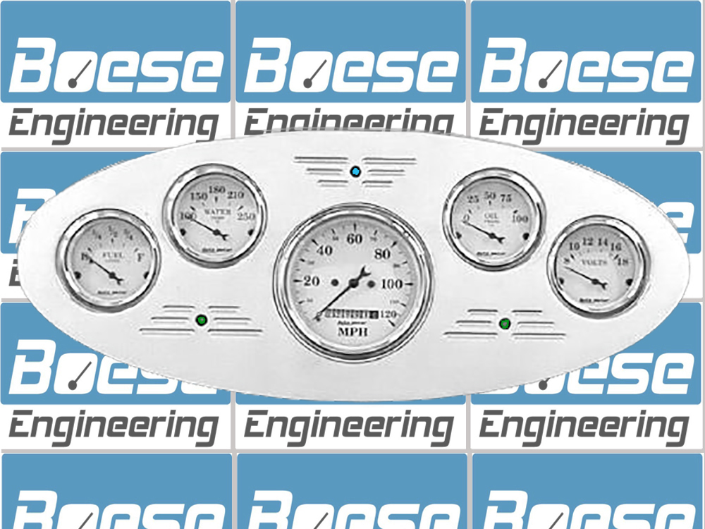 1933-1934 Plymouth Billet Aluminum Gauge Panel w/ Auto Meter Street Rod series gauges - Image 2