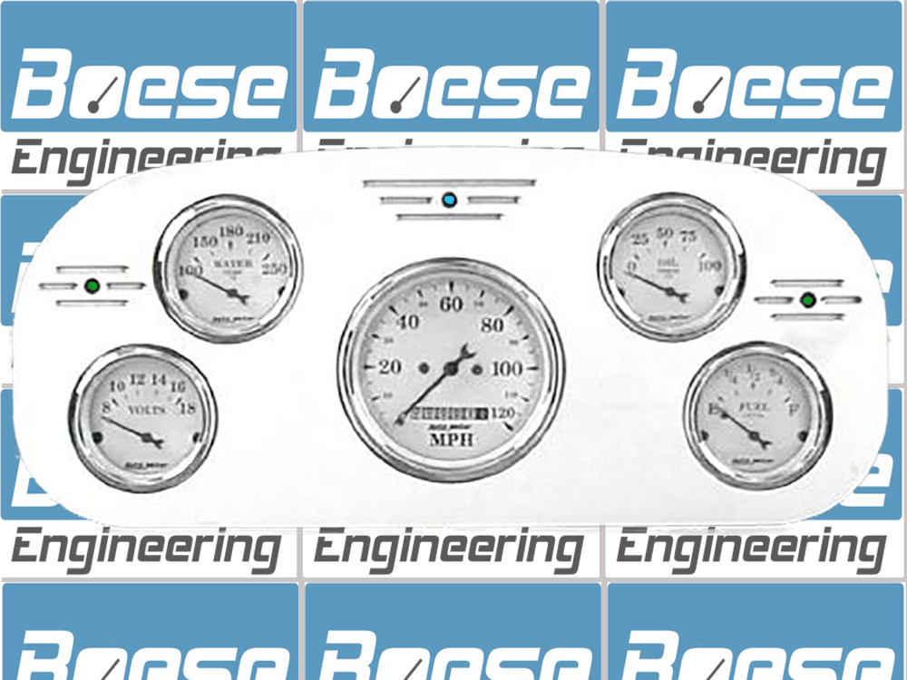 1935-1937 Ford Truck Billet Aluminum Gauge Panel With Auto Meter Street Rod series gauges - Image 5