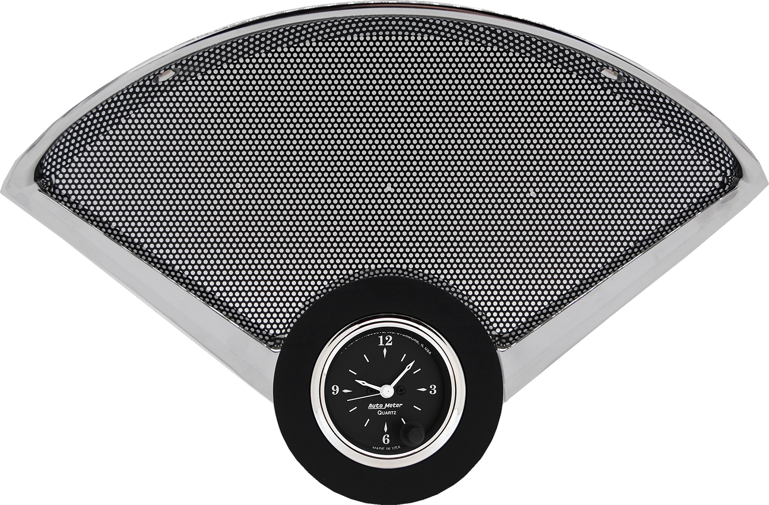 1955-1956 Chevy Car Black Anodized Clock Insert w/ AutoMeter Street Rod Series Clock - Image 2