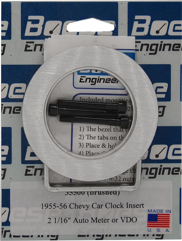 1955-1956 Chevy Car Billet Aluminum Clock Insert - Image 3