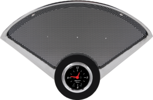 1955-1956 Chevy Car Black Anodized Clock Insert w/ AutoMeter Street Rod Series Clock