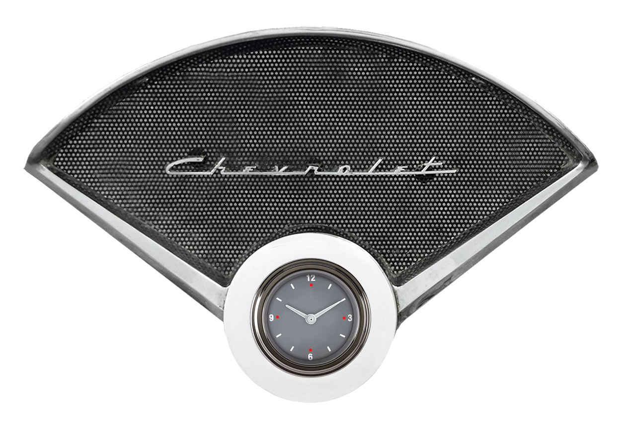 1955-1956 Chevy Car Clock Billet Aluminum Insert w/ Classic Instruments Quartz Clock - Image 5